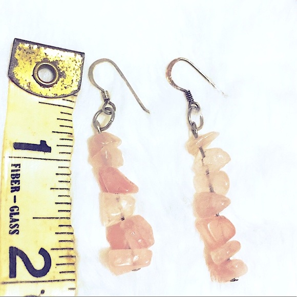 ⚜️Stunning light pink Rose Quartz Stone Earrings✨ - Picture 3 of 14